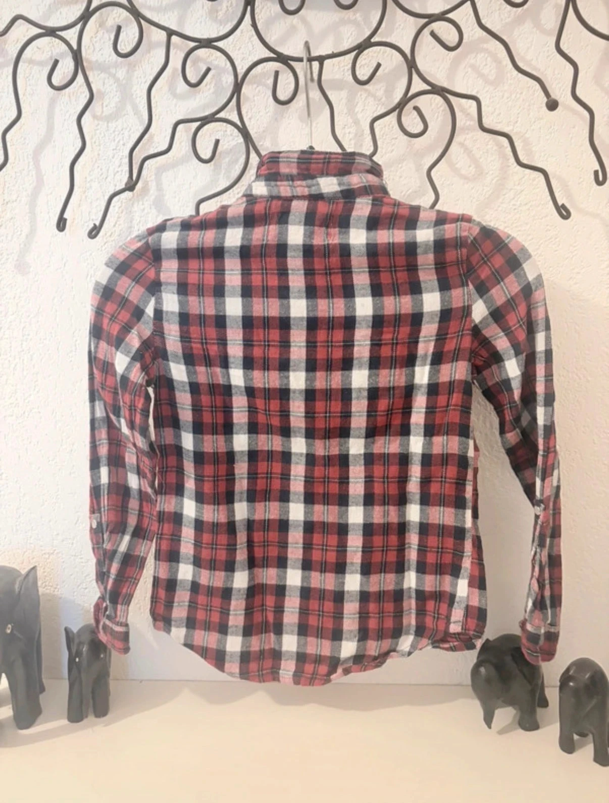 Camisa xadrez vermelha e preta Young Dimension - 5/6 anos (116cm) – photo 7